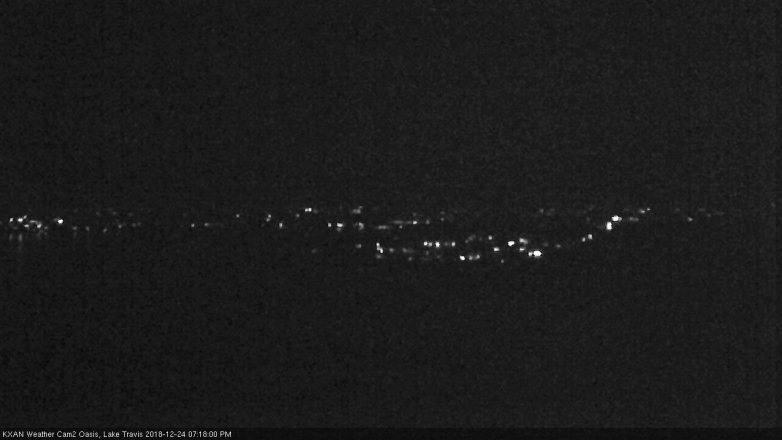 Lake Travis webcam, December 24, 2018 6:20 PM CT