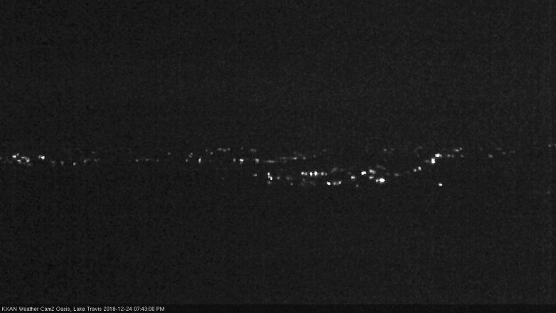 Lake Travis webcam, December 24, 2018 6:45 PM CT