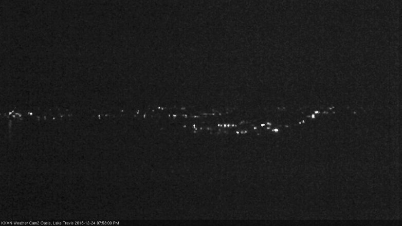 Lake Travis webcam, December 24, 2018 6:55 PM CT
