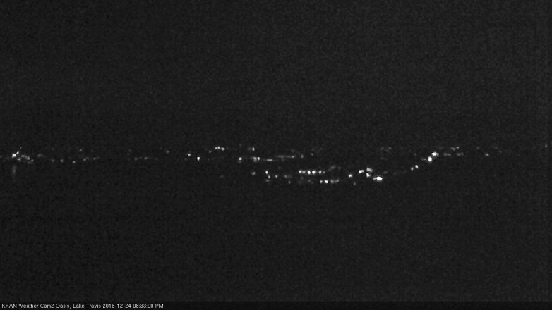 Lake Travis webcam, December 24, 2018 7:35 PM CT