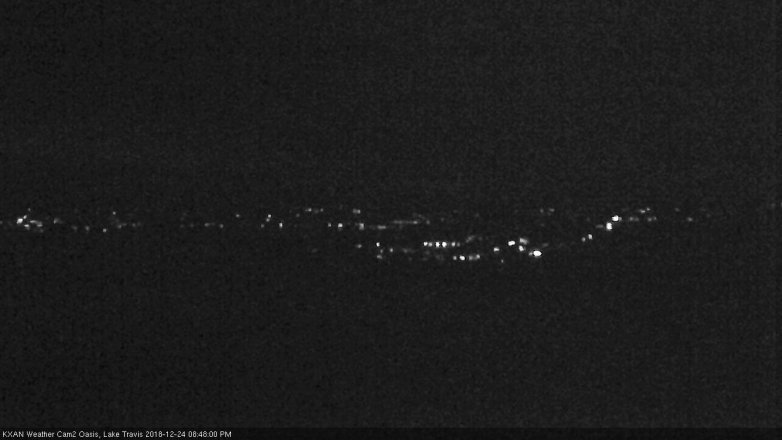 Lake Travis webcam, December 24, 2018 7:50 PM CT