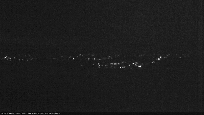 Lake Travis webcam, December 24, 2018 8:00 PM CT