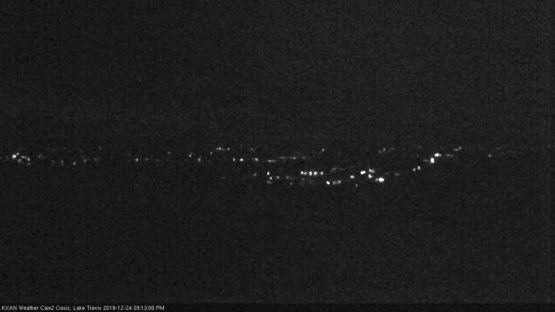 Lake Travis webcam, December 24, 2018 8:15 PM CT