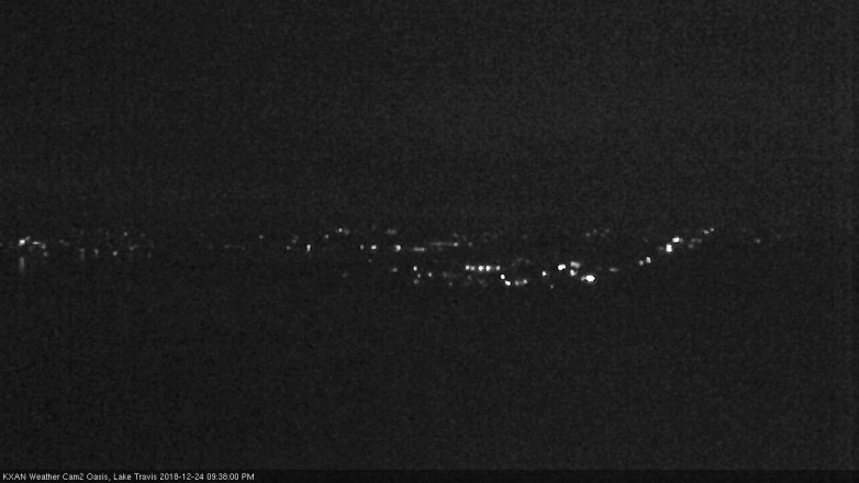 Lake Travis webcam, December 24, 2018 8:40 PM CT