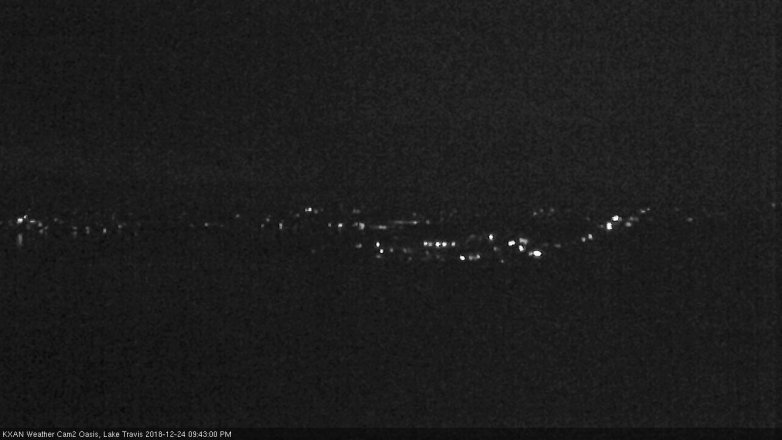Lake Travis webcam, December 24, 2018 8:45 PM CT