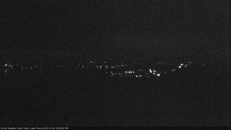Lake Travis webcam, December 24, 2018 9:05 PM CT