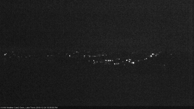 Lake Travis webcam, December 24, 2018 9:40 PM CT