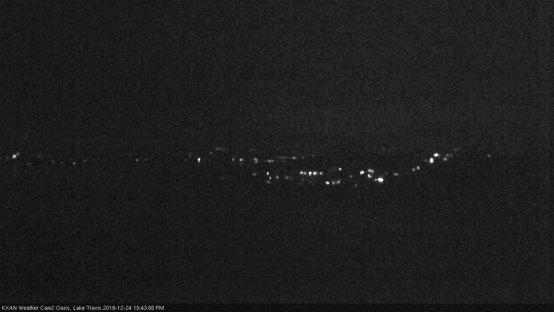 Lake Travis webcam, December 24, 2018 9:45 PM CT