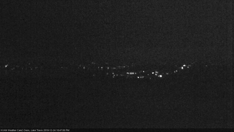 Lake Travis webcam, December 24, 2018 9:50 PM CT