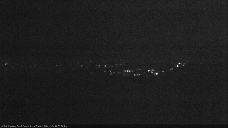 Lake Travis webcam, December 24, 2018 9:55 PM CT