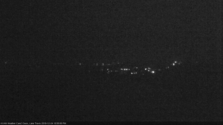 Lake Travis webcam, December 24, 2018 10:00 PM CT