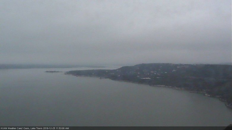 Lake Travis webcam, December 25, 2018 10:55 AM CT