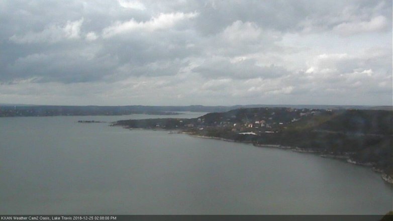 Lake Travis webcam, December 25, 2018 1:10 PM CT