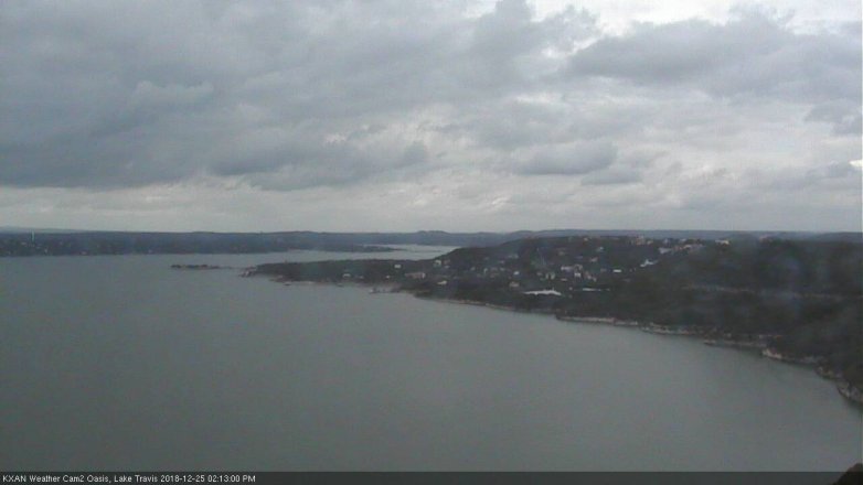 Lake Travis webcam, December 25, 2018 1:15 PM CT