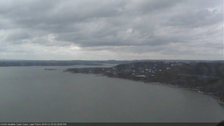 Lake Travis webcam, December 25, 2018 1:30 PM CT