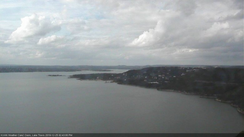 Lake Travis webcam, December 25, 2018 1:45 PM CT