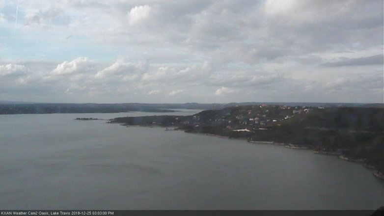 Lake Travis webcam, December 25, 2018 2:05 PM CT