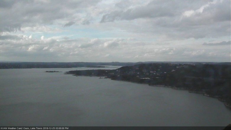 Lake Travis webcam, December 25, 2018 2:10 PM CT