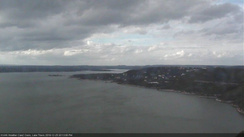 Lake Travis webcam, December 25, 2018 2:15 PM CT