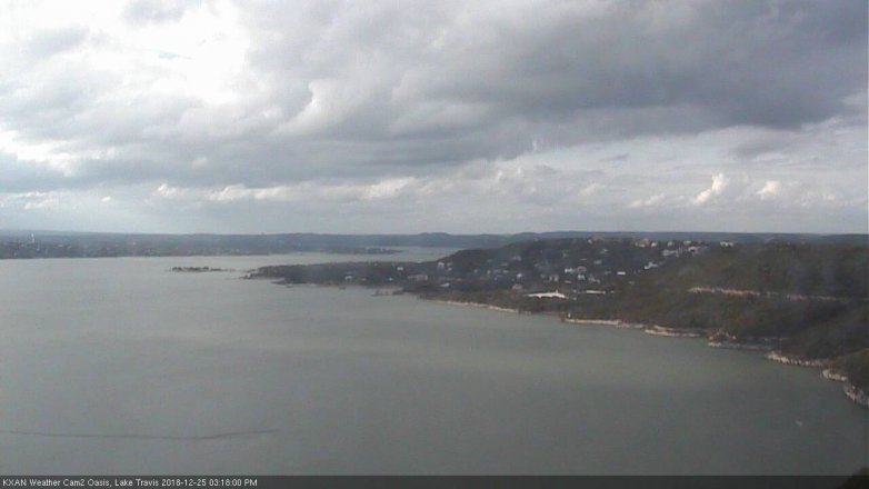 Lake Travis webcam, December 25, 2018 2:20 PM CT