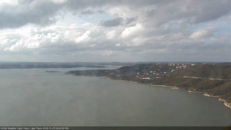 Lake Travis webcam, December 25, 2018 2:45 PM CT