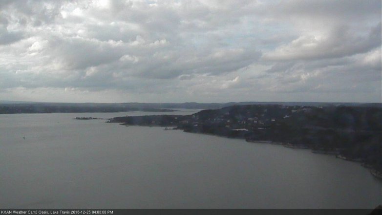 Lake Travis webcam, December 25, 2018 3:05 PM CT