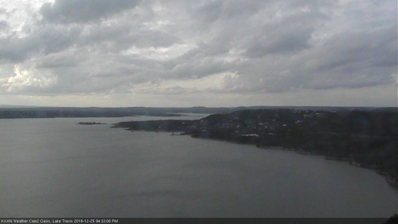 Lake Travis webcam, December 25, 2018 3:35 PM CT