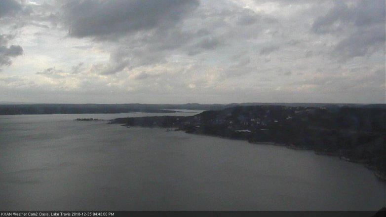 Lake Travis webcam, December 25, 2018 3:45 PM CT