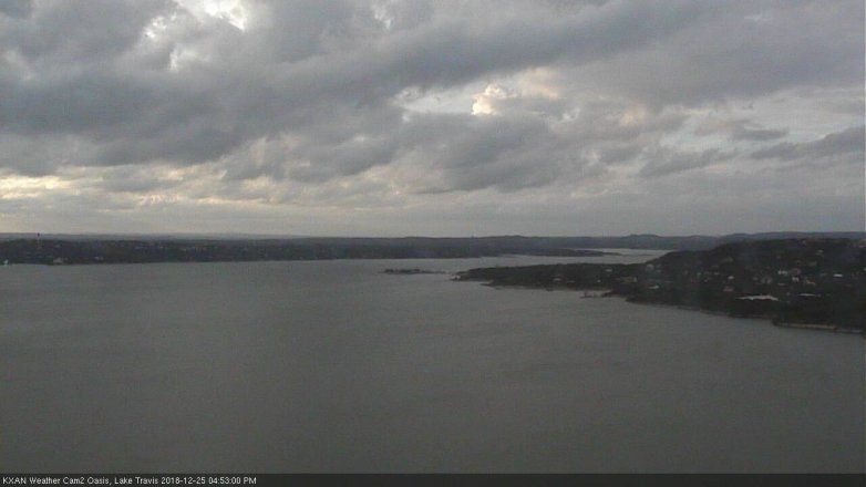 Lake Travis webcam, December 25, 2018 3:55 PM CT