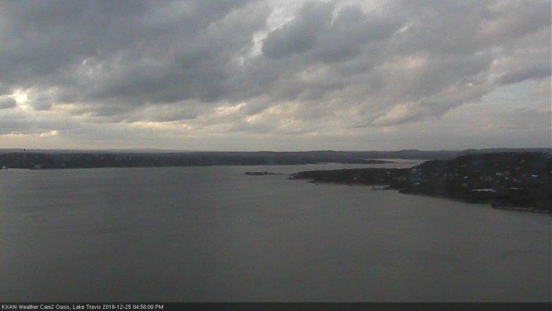 Lake Travis webcam, December 25, 2018 4:00 PM CT
