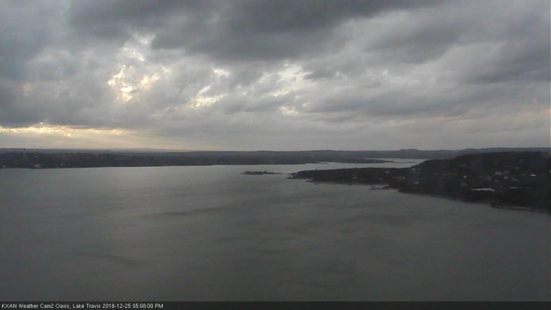 Lake Travis webcam, December 25, 2018 4:10 PM CT
