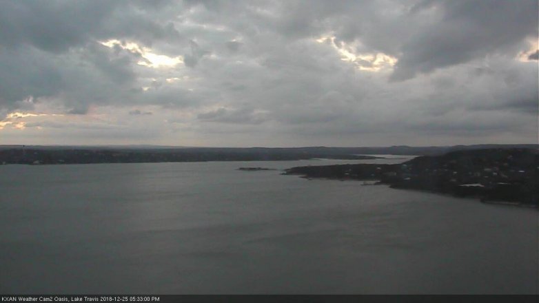 Lake Travis webcam, December 25, 2018 4:35 PM CT