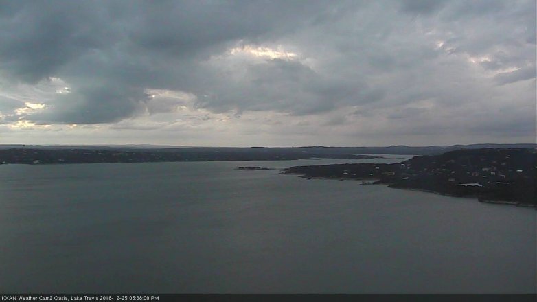 Lake Travis webcam, December 25, 2018 4:40 PM CT