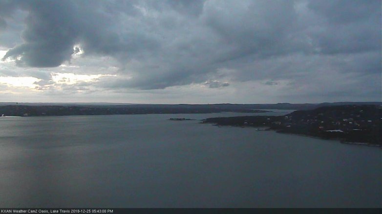 Lake Travis webcam, December 25, 2018 4:45 PM CT