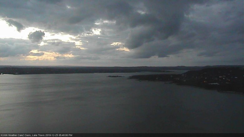 Lake Travis webcam, December 25, 2018 4:50 PM CT