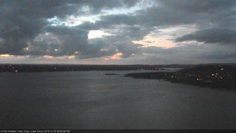 Lake Travis webcam, December 25, 2018 5:05 PM CT