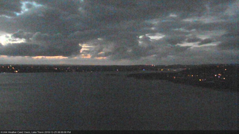 Lake Travis webcam, December 25, 2018 5:10 PM CT