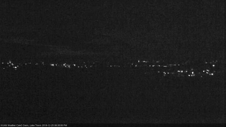 Lake Travis webcam, December 25, 2018 5:40 PM CT