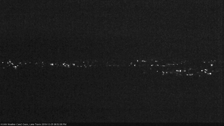 Lake Travis webcam, December 25, 2018 5:55 PM CT
