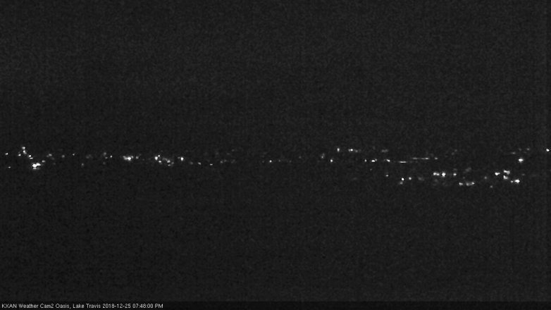 Lake Travis webcam, December 25, 2018 6:50 PM CT