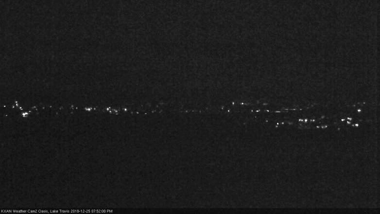 Lake Travis webcam, December 25, 2018 6:55 PM CT