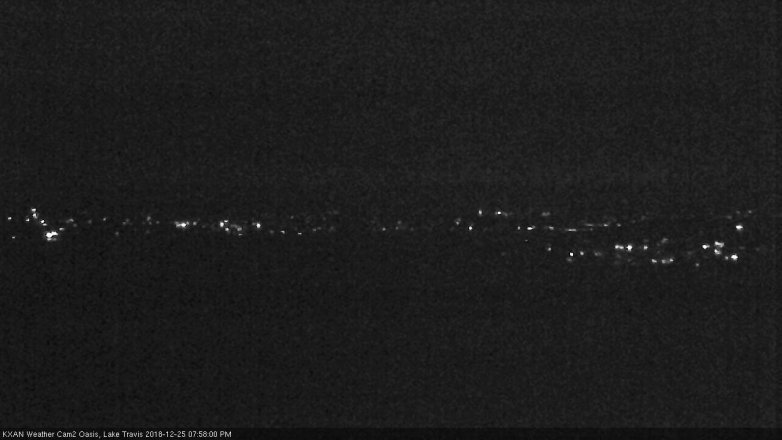 Lake Travis webcam, December 25, 2018 7:00 PM CT
