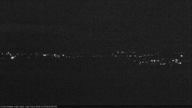 Lake Travis webcam, December 25, 2018 7:05 PM CT