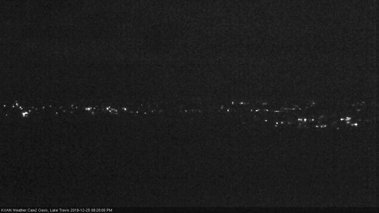 Lake Travis webcam, December 25, 2018 7:30 PM CT