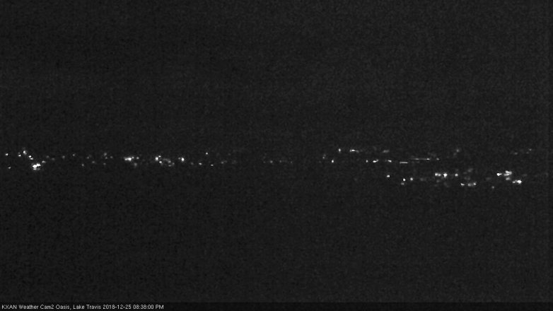 Lake Travis webcam, December 25, 2018 7:40 PM CT