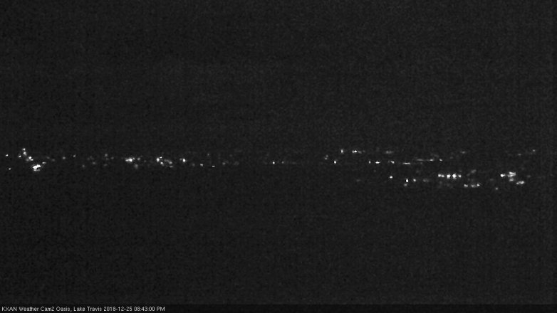 Lake Travis webcam, December 25, 2018 7:45 PM CT