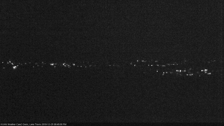 Lake Travis webcam, December 25, 2018 7:50 PM CT