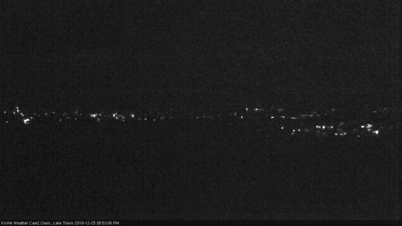 Lake Travis webcam, December 25, 2018 7:55 PM CT
