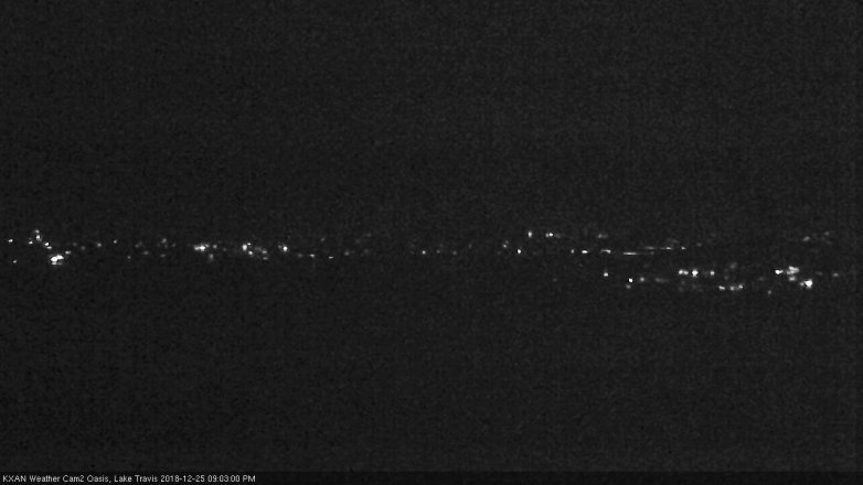 Lake Travis webcam, December 25, 2018 8:05 PM CT