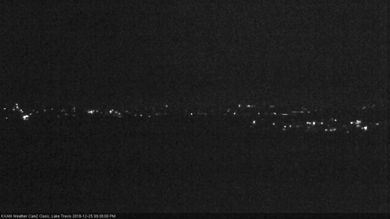 Lake Travis webcam, December 25, 2018 8:40 PM CT